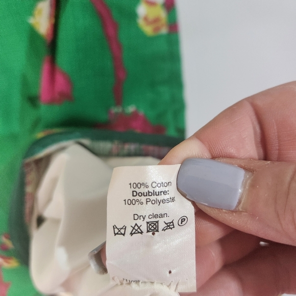 J Crew Floral Green Sleeveless Dress Size 8 - Picture 4 of 7